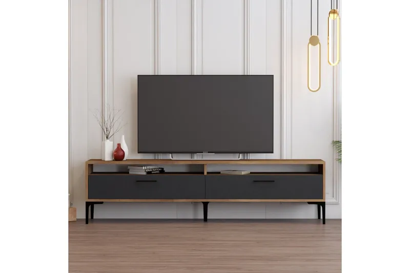 Brutorp Tv-bänk 180 cm - Valnöt/Antracit - Möbler - Vardagsrum - Tv-möbler & mediamöbler - Tv-bänkar