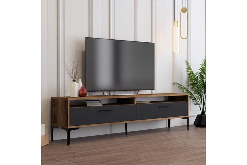 Brutorp Tv-bänk 180 cm - Valnöt/Antracit - Möbler - Vardagsrum - Tv-möbler & mediamöbler - Tv-bänkar