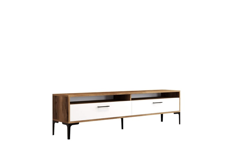 Brutorp Tv-bänk 180 cm, Valnöt/Vit