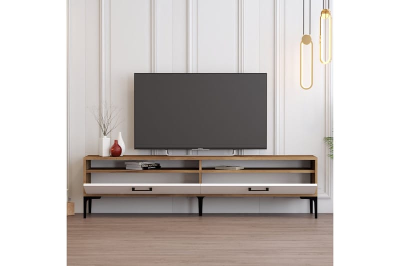 Brutorp Tv-bänk 180 cm - Valnöt/Vit - Möbler - Vardagsrum - Tv-möbler & mediamöbler - Tv-bänkar