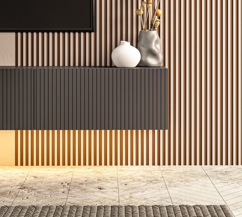 Bruveri TV-bänk 180x28,6x31,4 cm - Antracit - Möbler - Vardagsrum - Tv-möbler & mediamöbler - Tv-bänkar