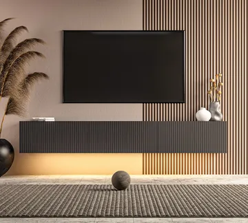 Bruveri TV-bänk 180x28,6x31,4 cm - Antracit - Möbler - Vardagsrum - Tv-möbler & mediamöbler - Tv-bänkar