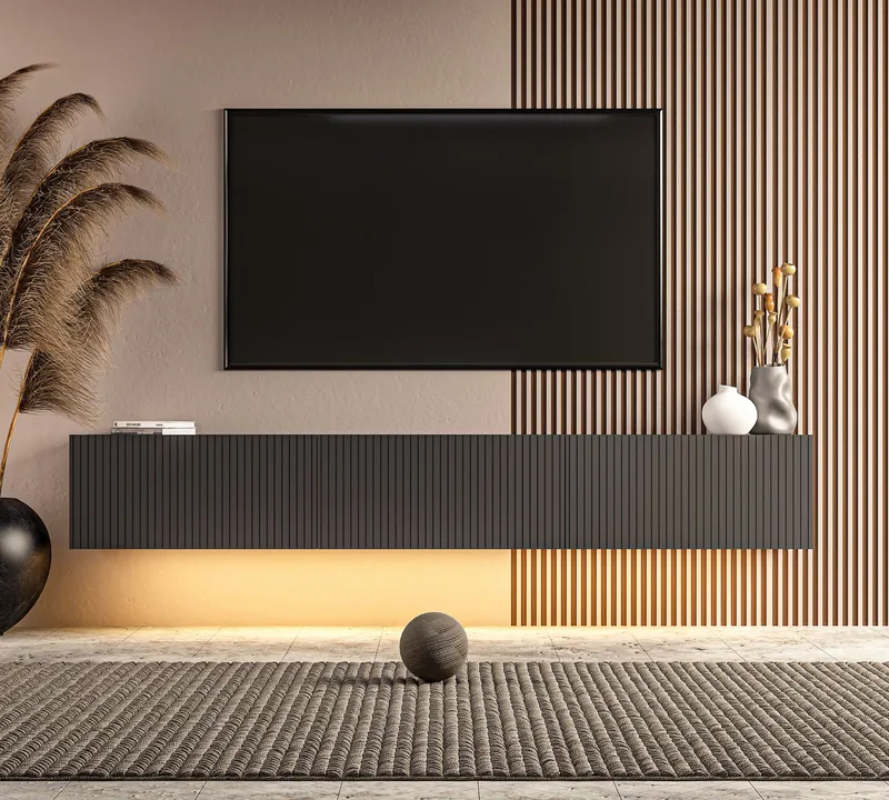Bruveri TV-bänk 180x28,6x31,4 cm - Antracit - Möbler - Vardagsrum - Tv-möbler & mediamöbler - Tv-bänkar