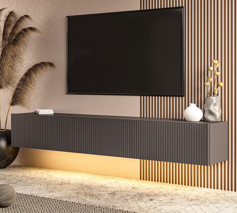 Bruveri TV-bänk 180x28,6x31,4 cm - Antracit - Möbler - Vardagsrum - Tv-möbler & mediamöbler - Tv-bänkar