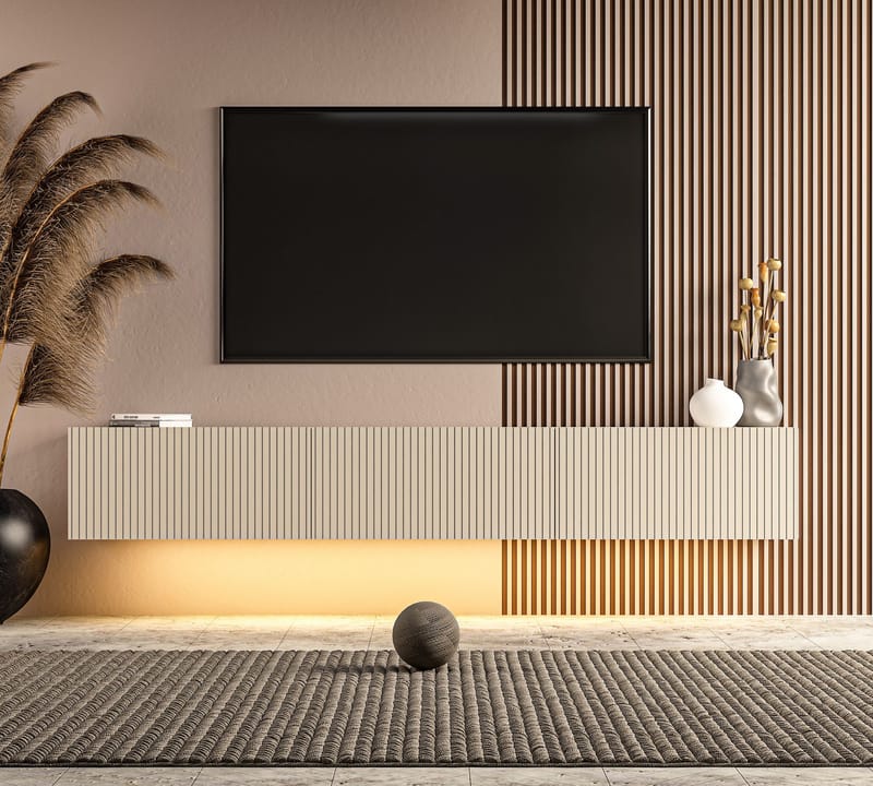 Bruveri TV-bänk 180x28,6x31,4 cm - Sandstone - Möbler - Vardagsrum - Tv-möbler & mediamöbler - Tv-bänkar