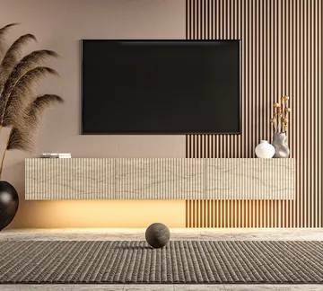 Bruveri TV-bänk 180x28,6x31,4 cm - Travertin - Möbler - Vardagsrum - Tv-möbler & mediamöbler - Tv-bänkar