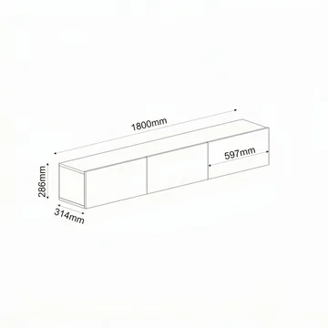 Bruveri TV-bänk 180x28,6x31,4 cm - Travertin - Möbler - Vardagsrum - Tv-möbler & mediamöbler - Tv-bänkar