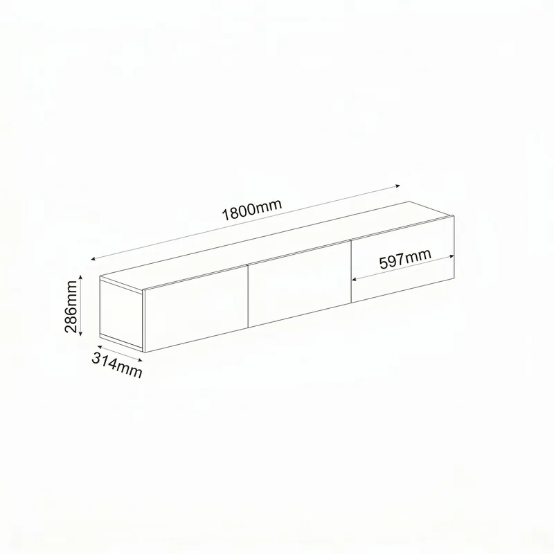 Bruveri TV-bänk 180x28,6x31,4 cm - Travertin - Möbler - Vardagsrum - Tv-möbler & mediamöbler - Tv-bänkar