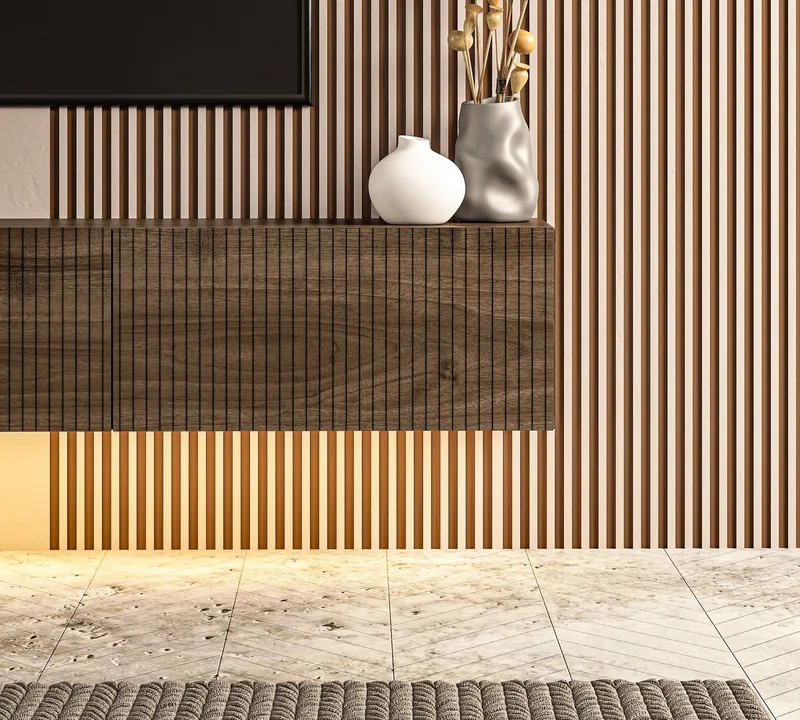 Bruveri TV-bänk 180x28,6x31,4 cm - Valnöt - Möbler - Vardagsrum - Tv-möbler & mediamöbler - Tv-bänkar