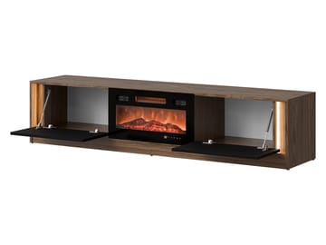 Brylin Tv-bänk 180 cm Eldstad med värmefunktion - Beige|svart - Möbler - Vardagsrum - Tv-möbler & mediamöbler - Tv-bänkar