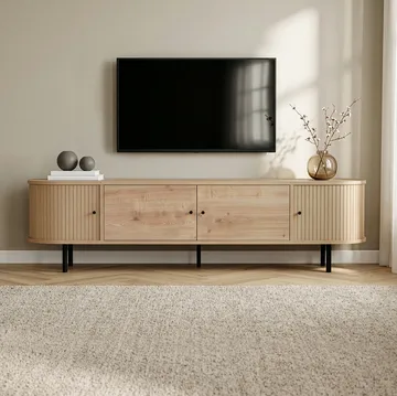 Bryric Tv-bänk 180 cm - Sapphire Oak/Svart - Möbler - Vardagsrum - Tv-möbler & mediamöbler - Tv-bänkar