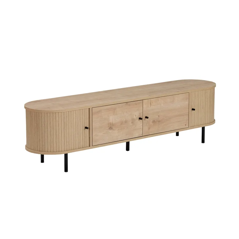 Bryric Tv-bänk 180 cm - Sapphire Oak/Svart - Möbler - Vardagsrum - Tv-möbler & mediamöbler - Tv-bänkar