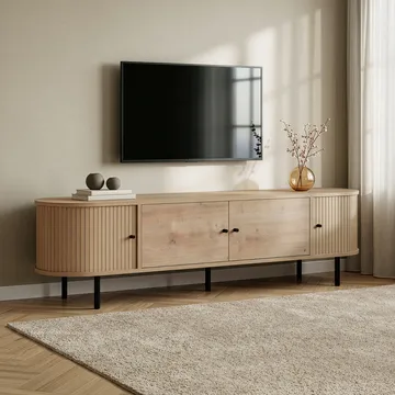 Bryric Tv-bänk 180 cm - Sapphire Oak/Svart - Möbler - Vardagsrum - Tv-möbler & mediamöbler - Tv-bänkar