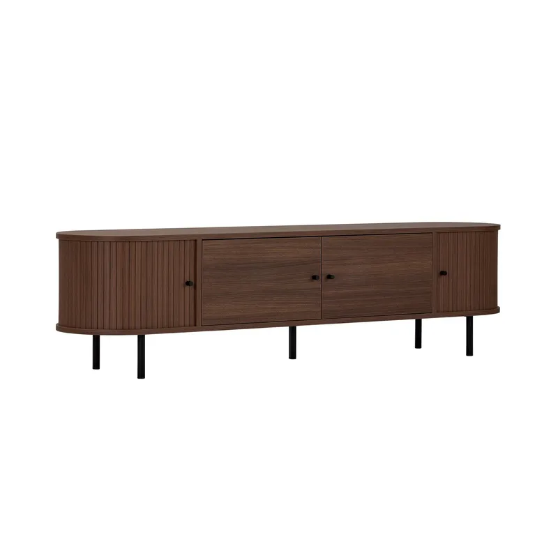 Bryric Tv-bänk 180 cm, Valnöt/Svart