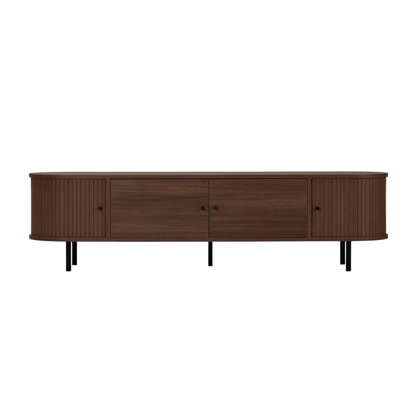 Bryric Tv-bänk 180 cm - Valnöt/Svart - Möbler - Vardagsrum - Tv-möbler & mediamöbler - Tv-bänkar