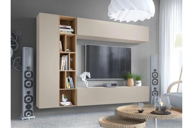 Bulet Tv-möbelset 224x33 cm - Beige - Möbler - Vardagsrum - Tv-möbler & mediamöbler - Tv-möbelset