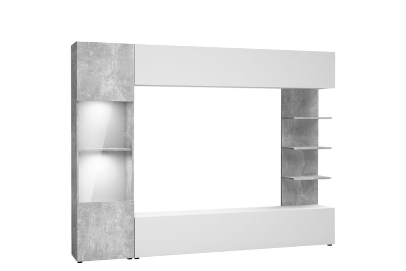 Bunda Tv-möbelset 250x30 cm - Grå/Vit - Möbler - Vardagsrum - Tv-möbler & mediamöbler - Tv-möbelset