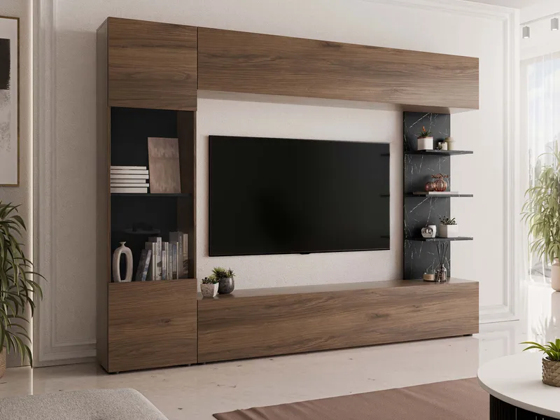 Bunda Tv väggenhet 250 cm - brun - Möbler - Vardagsrum - Tv-möbler & mediamöbler - Tv-möbelset