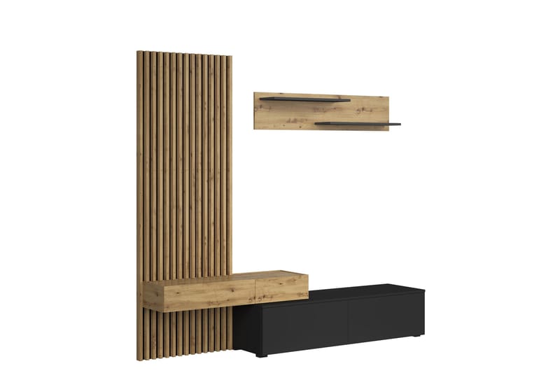 Bunkar Tv-möbelset 210x43 cm - Brun/Svart - Möbler - Vardagsrum - Tv-möbler & mediamöbler - Tv-möbelset