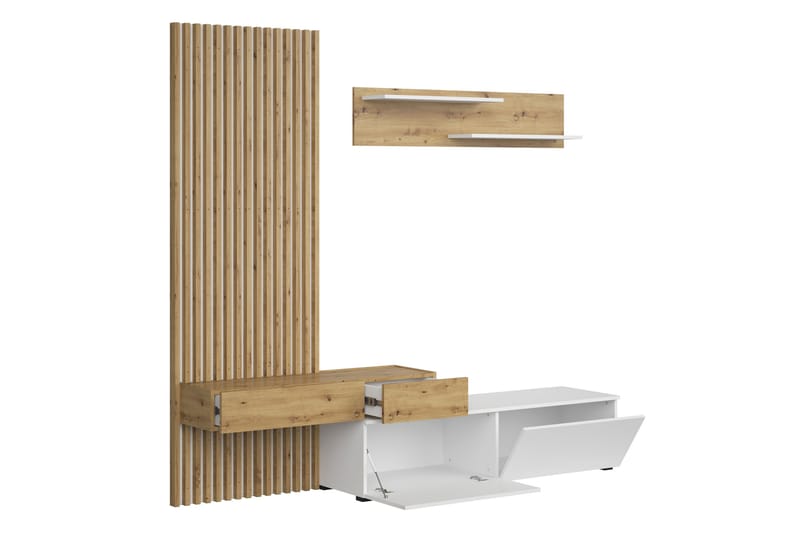Bunkar Tv-möbelset 210x43 cm - Brun/Svart - Möbler - Vardagsrum - Tv-möbler & mediamöbler - Tv-möbelset
