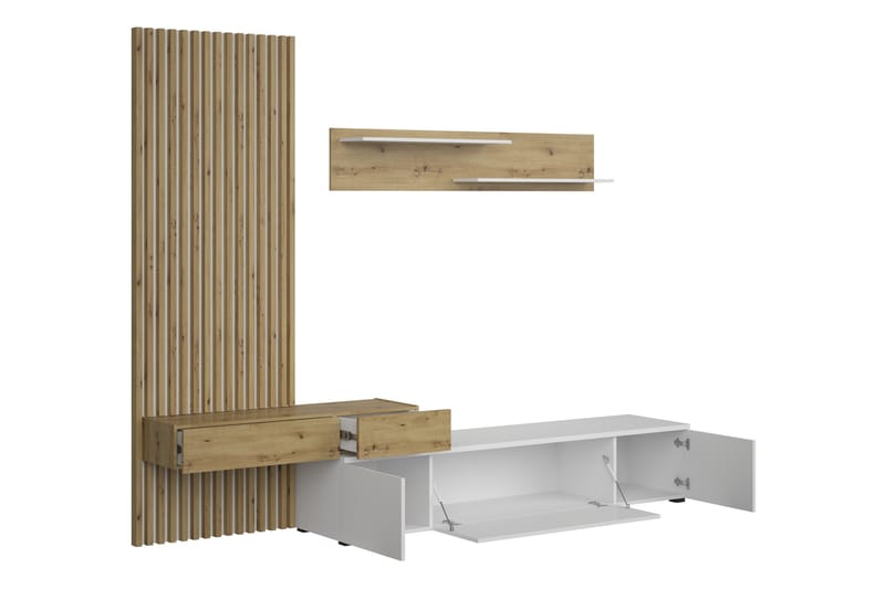 Bunkar Tv-möbelset 250x43 cm - Brun/Svart - Möbler - Vardagsrum - Tv-möbler & mediamöbler - Tv-möbelset
