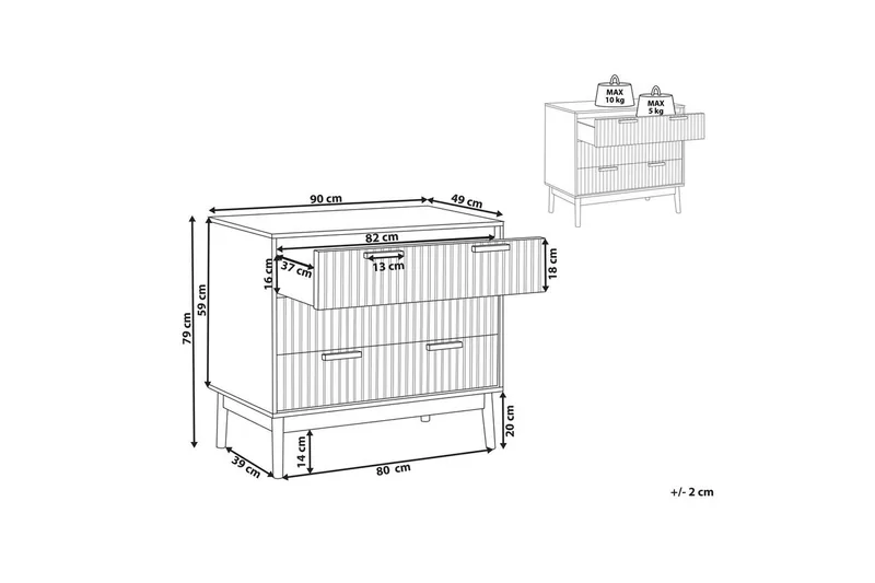 Byrå Lynwood 3 lådor - Förvaring - Förvaringsmöbler - Byrå
