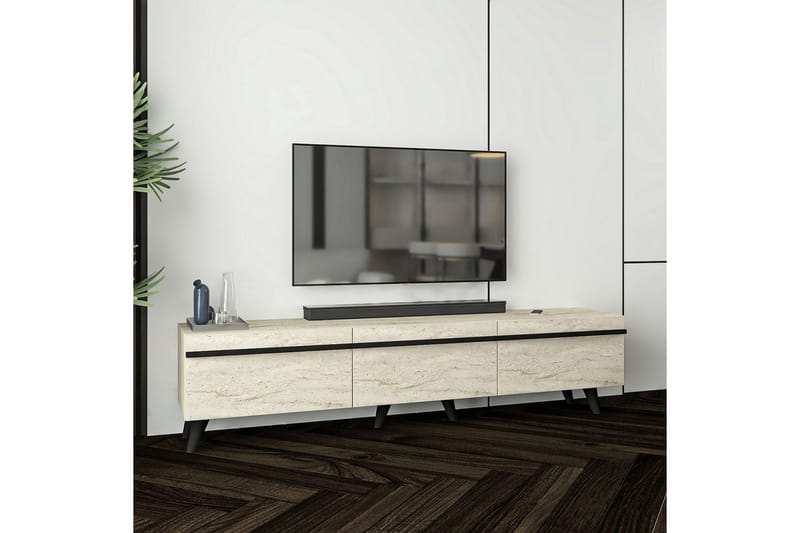 Calna Tv-bänk - Beige - Möbler - Vardagsrum - Tv-möbler & mediamöbler - Tv-bänkar