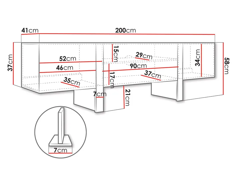 Calvenn Tv-Bänk 200 cm - Möbler - Vardagsrum - Tv-möbler & mediamöbler - Tv-bänkar
