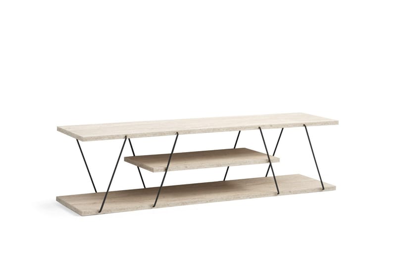 Canaz Tv-bänk 120 cm - Svart/Marmor - Möbler - Vardagsrum - Tv-möbler & mediamöbler - Tv-bänkar