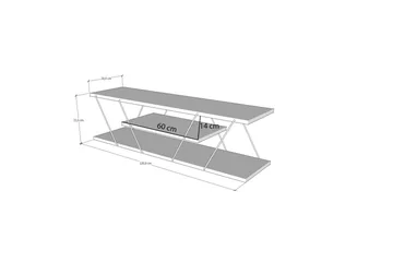 Canaz Tv-bänk 120 cm - Svart/Marmor - Möbler - Vardagsrum - Tv-möbler & mediamöbler - Tv-bänkar