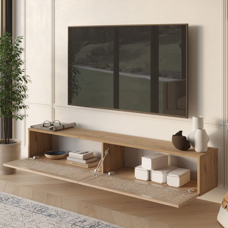 Canto TV-bänk 180x29,6x29,8 cm - Ek - Möbler - Vardagsrum - Tv-möbler & mediamöbler - Tv-bänkar