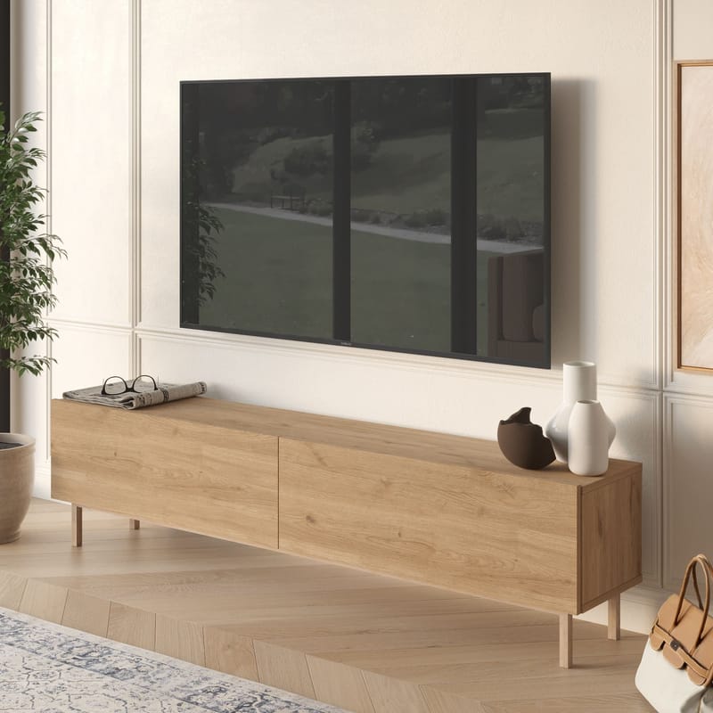 Canto TV-bänk 180x43,3x31,6 cm - Ek - Möbler - Vardagsrum - Tv-möbler & mediamöbler - Tv-bänkar