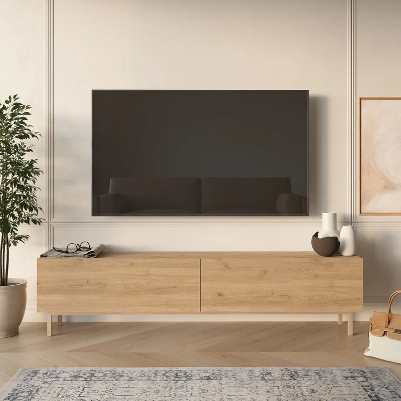 Canto TV-bänk 180x43,3x31,6 cm - Ek - Möbler - Vardagsrum - Tv-möbler & mediamöbler - Tv-bänkar
