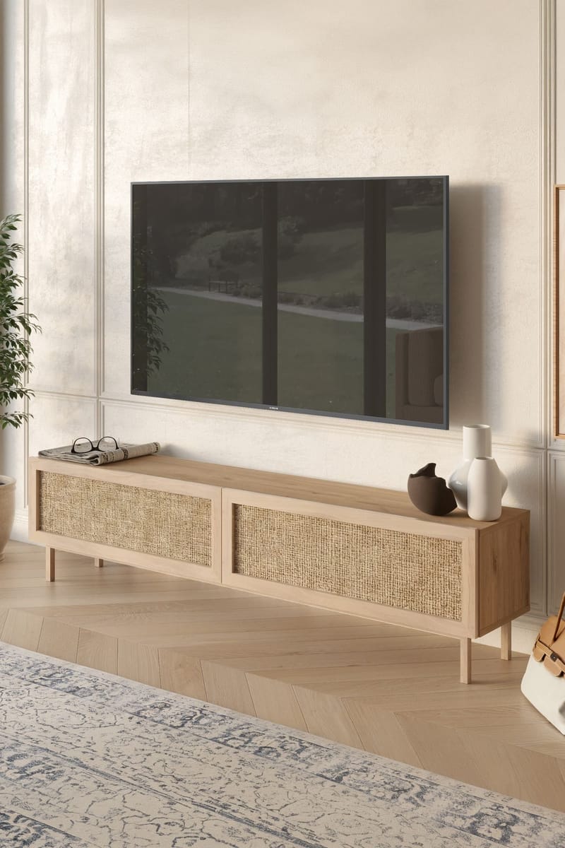 Canto TV-bänk 180x43,3x31,6 cm - Ek - Möbler - Vardagsrum - Tv-möbler & mediamöbler - Tv-bänkar