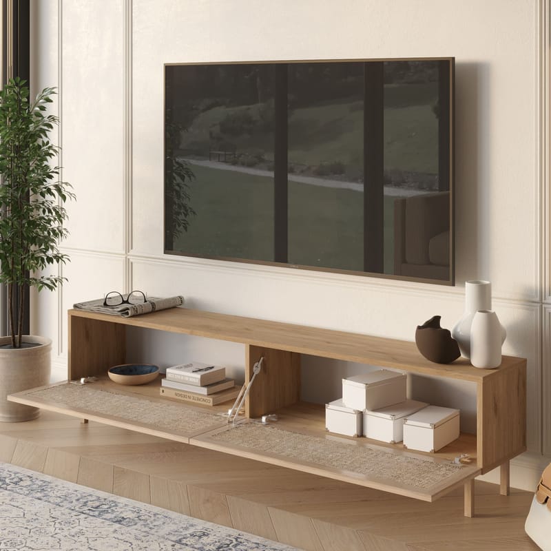 Canto TV-bänk 180x43,3x31,6 cm - Ek - Möbler - Vardagsrum - Tv-möbler & mediamöbler - Tv-bänkar