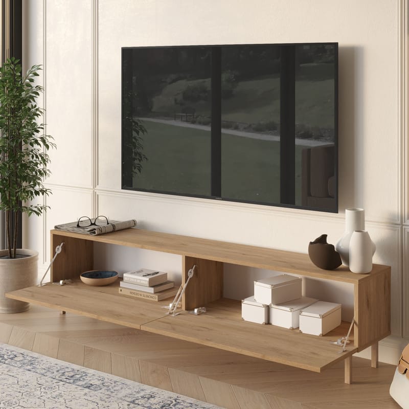 Canto TV-bänk 180x43,3x31,6 cm - Ek - Möbler - Vardagsrum - Tv-möbler & mediamöbler - Tv-bänkar