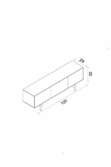 Capella TV-bänk 120x50x29 cm - Sandsten - Möbler - Vardagsrum - Tv-möbler & mediamöbler - Tv-bänkar