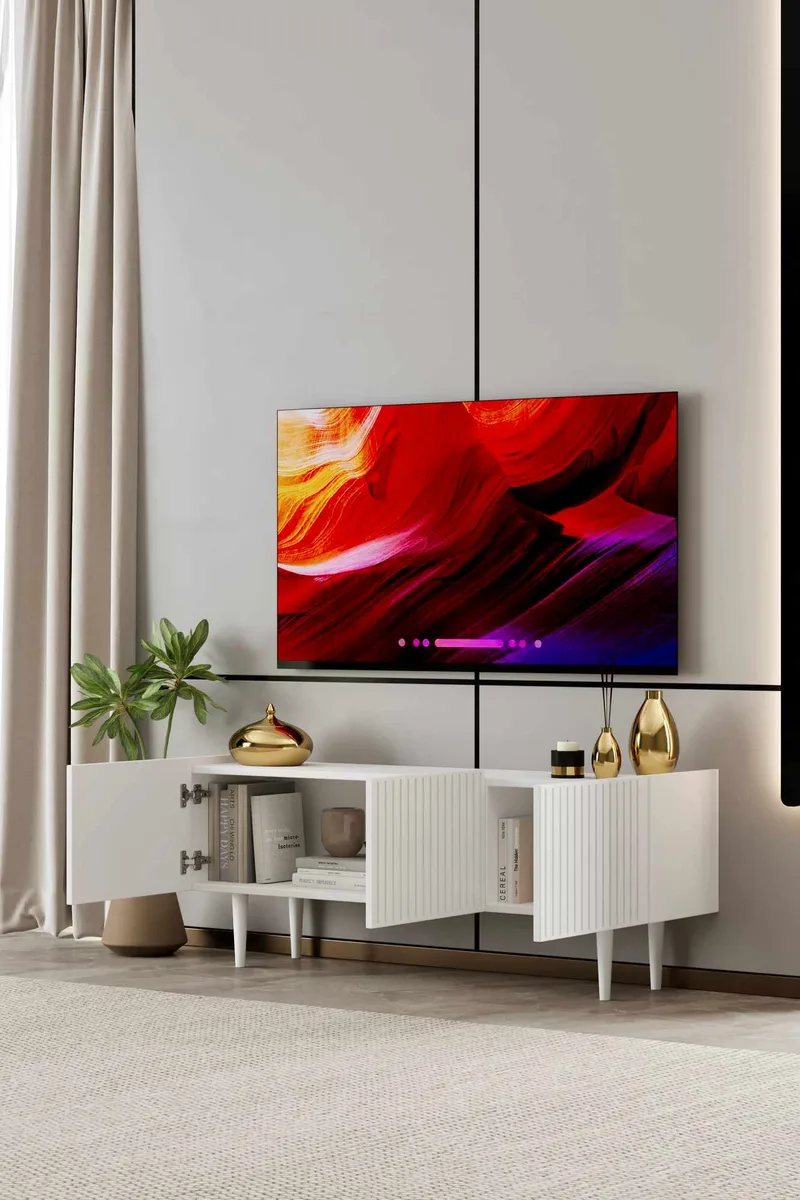 Capella TV-bänk 120x50x29 cm - Vit - Möbler - Vardagsrum - Tv-möbler & mediamöbler - Tv-bänkar