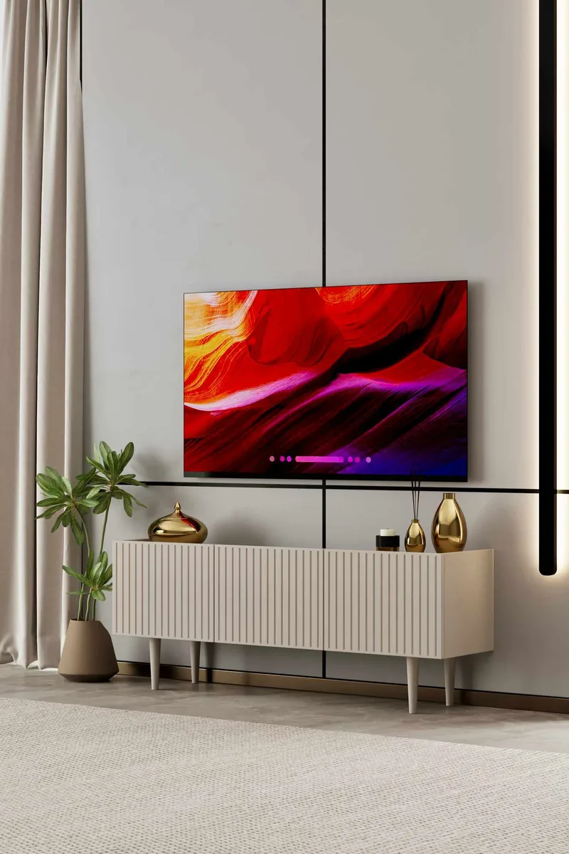 Capella TV-bänk 140x50x29 cm - Sandsten - Möbler - Vardagsrum - Tv-möbler & mediamöbler - Tv-bänkar