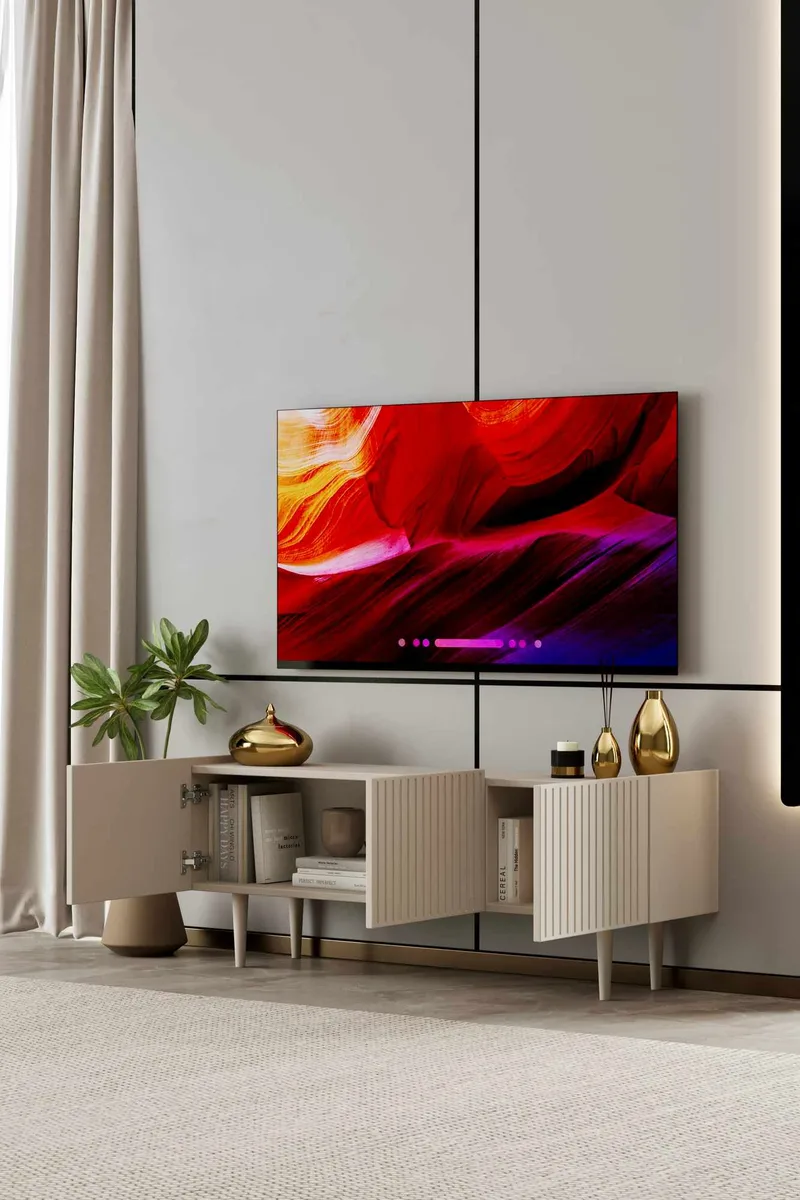 Capella TV-bänk 140x50x29 cm - Sandsten - Möbler - Vardagsrum - Tv-möbler & mediamöbler - Tv-bänkar