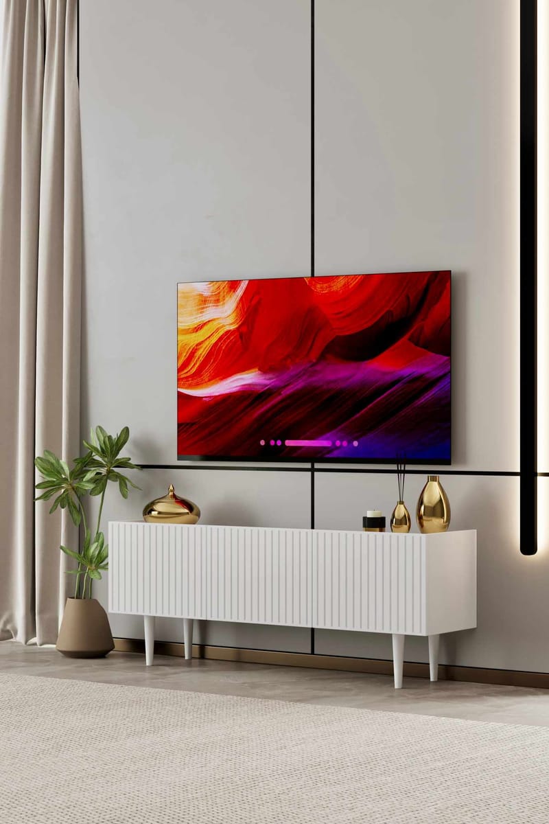 Capella TV-bänk 140x50x29 cm - Vit - Möbler - Vardagsrum - Tv-möbler & mediamöbler - Tv-bänkar