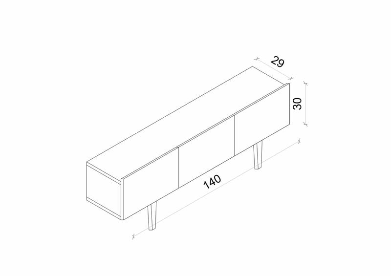 Capella TV-bänk 140x50x29 cm - Vit - Möbler - Vardagsrum - Tv-möbler & mediamöbler - Tv-bänkar