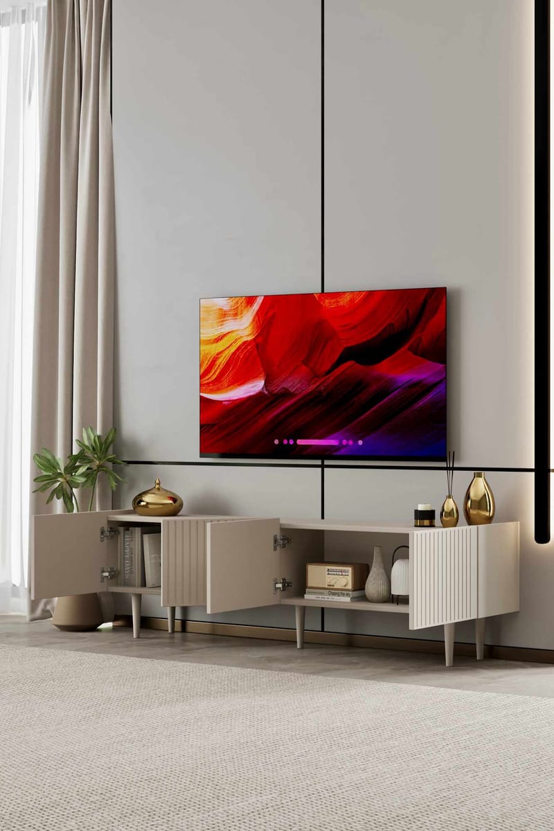 Capella TV-bänk 160x50x29 cm - Sandsten - Möbler - Vardagsrum - Tv-möbler & mediamöbler - Tv-bänkar