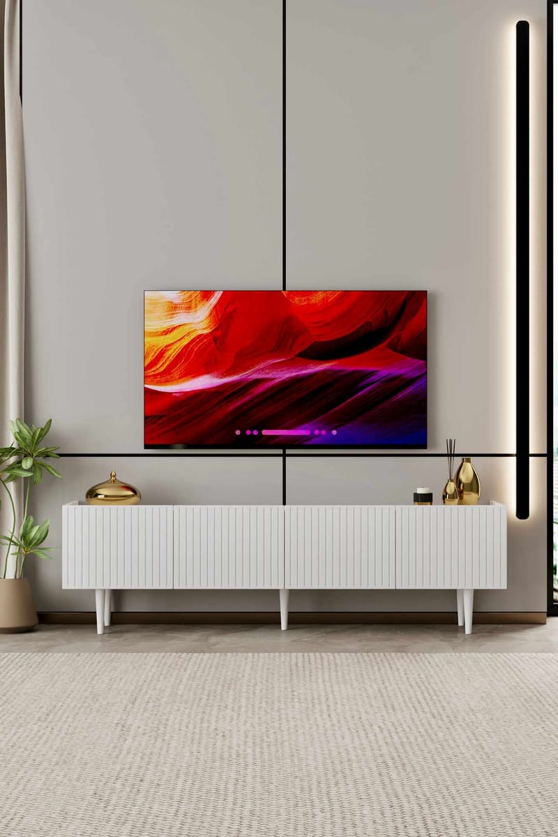 Capella TV-bänk 160x50x29 cm - Vit - Möbler - Vardagsrum - Tv-möbler & mediamöbler - Tv-bänkar