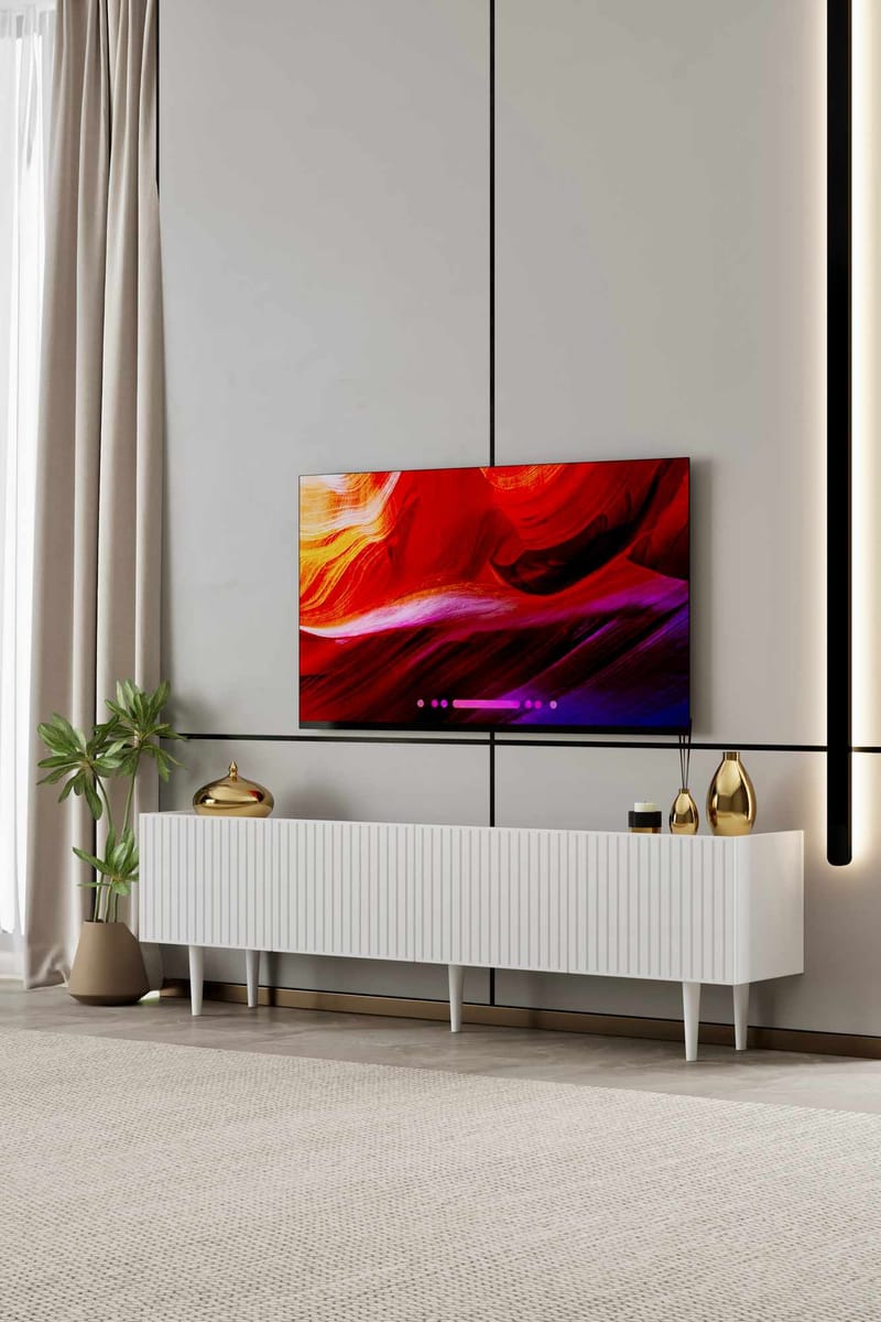 Capella TV-bänk 160x50x29 cm - Vit - Möbler - Vardagsrum - Tv-möbler & mediamöbler - Tv-bänkar