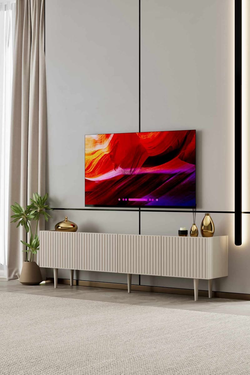 Capella TV-bänk 180x50x29 cm - Sandsten - Möbler - Vardagsrum - Tv-möbler & mediamöbler - Tv-bänkar