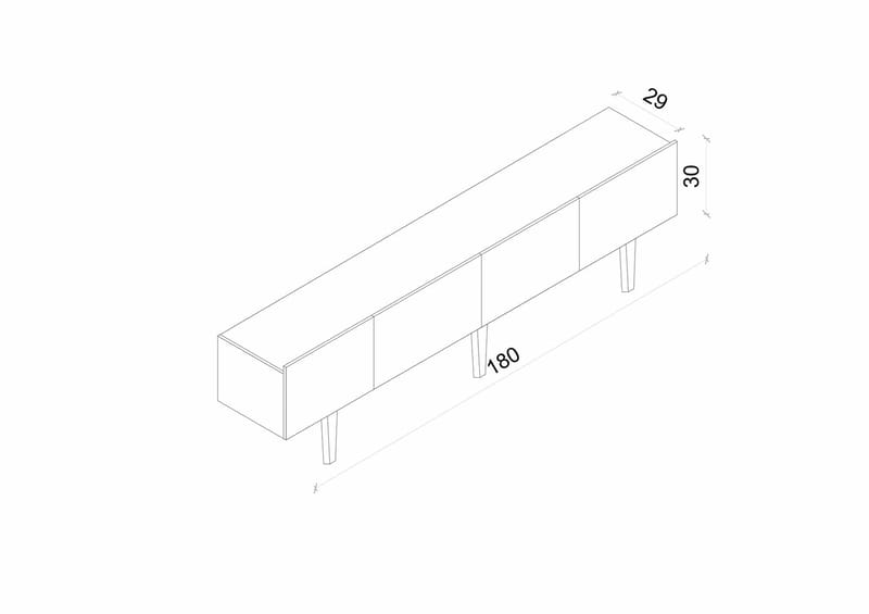 Capella TV-bänk 180x50x29 cm - Vit - Möbler - Vardagsrum - Tv-möbler & mediamöbler - Tv-bänkar