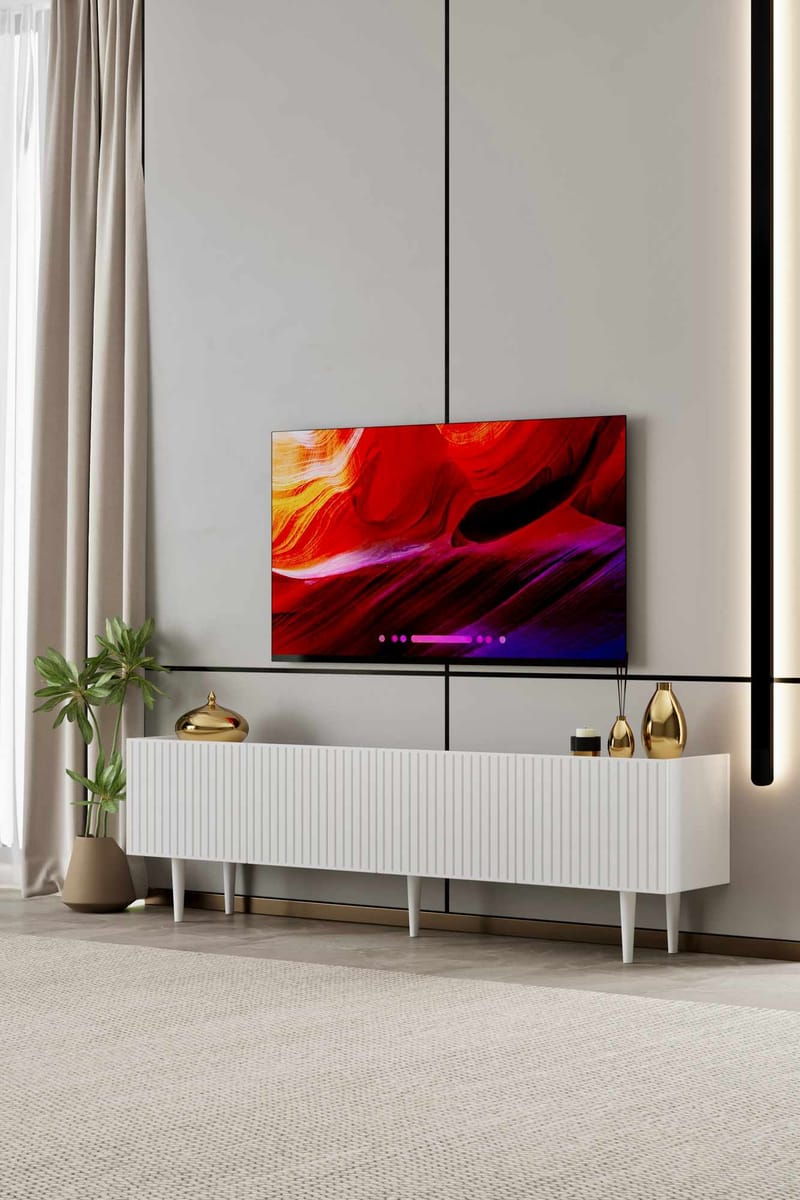 Capella TV-bänk 180x50x29 cm - Vit - Möbler - Vardagsrum - Tv-möbler & mediamöbler - Tv-bänkar