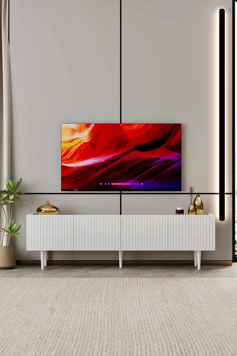 Capella TV-bänk 180x50x29 cm - Vit - Möbler - Vardagsrum - Tv-möbler & mediamöbler - Tv-bänkar