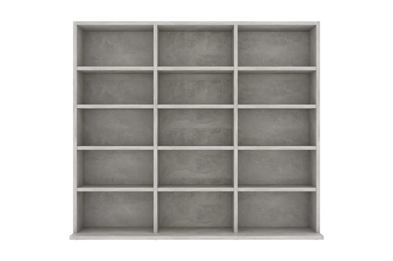 CD-hylla betonggrå 102x23x89,5 cm spånskiva - Grå - Möbler - Vardagsrum - Tv-möbler & mediamöbler - CD hyllor & DVD hyllor